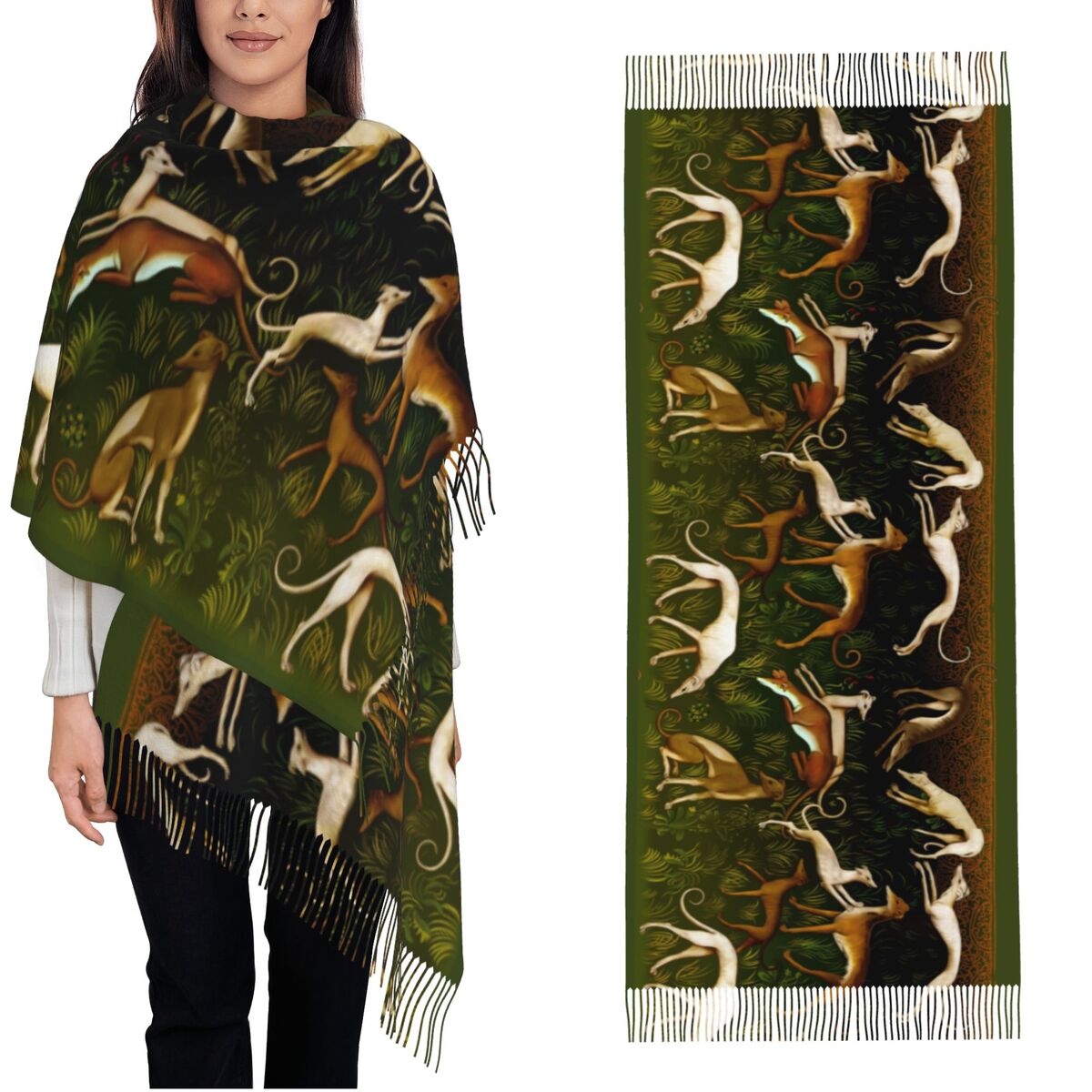 Pashmina Wrap Large - グレイハウンド ショール ラップ 女性用 冬用 大きめ