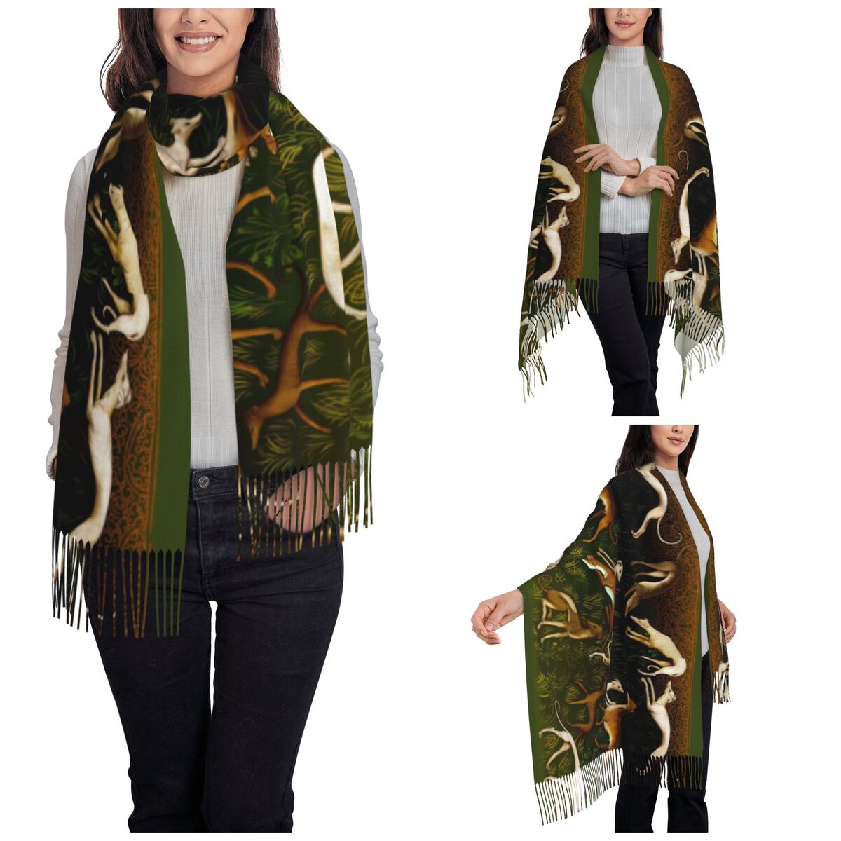 グレイハウンド ショール ラップ 女性用 冬用 大きめ ソフ - Pashmina Wrap Large のレビューと価格