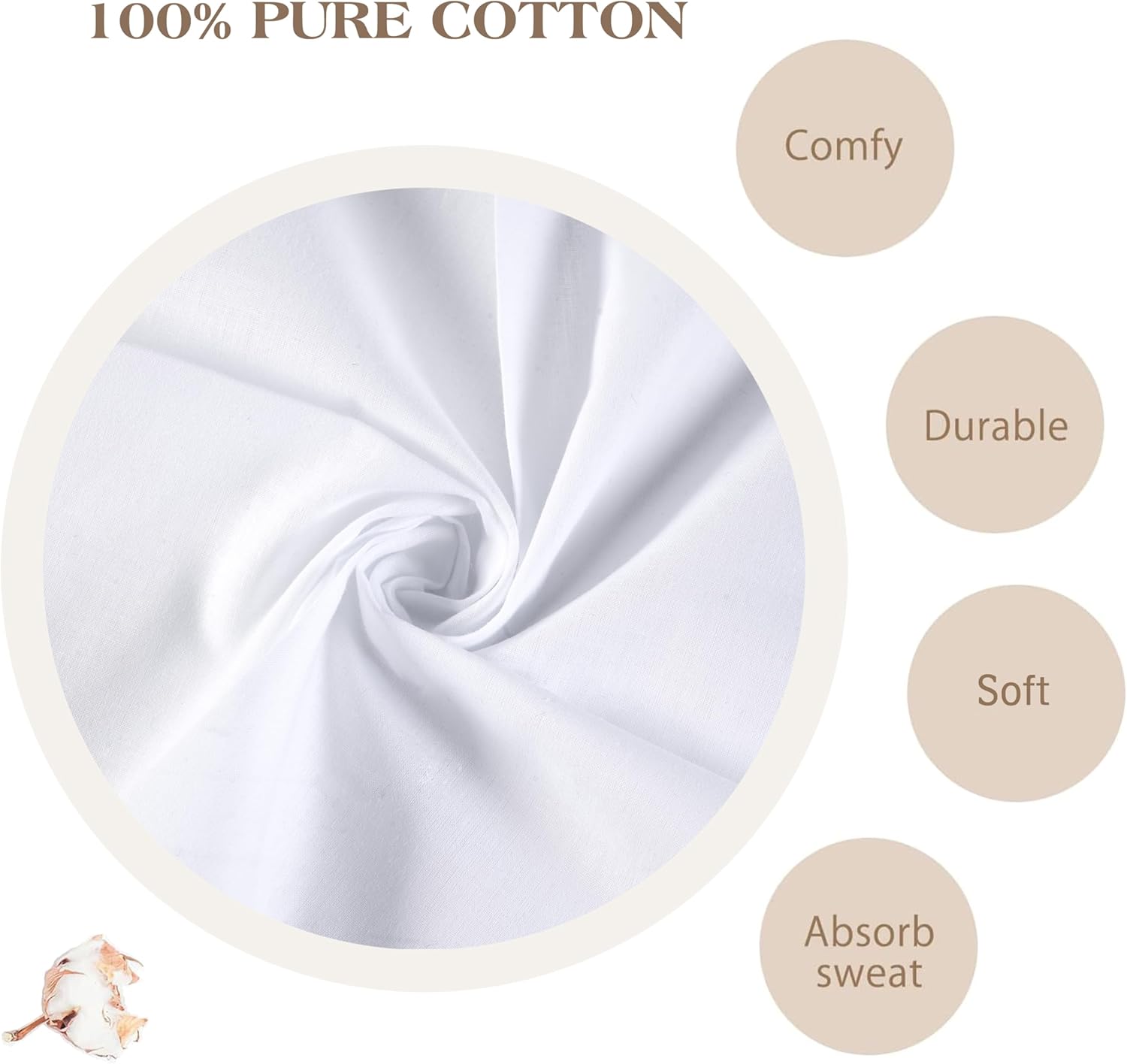 メンズ純白100％綿ハンカチ - Handkerchief Cotton Men のレビューと価格
