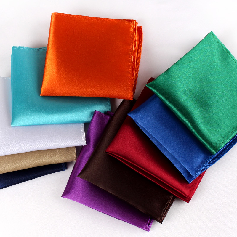男性用ハンカチ付きサテンスーツ,キャンディーカラー,ポケット - Pocket Square Set のレビューと価格