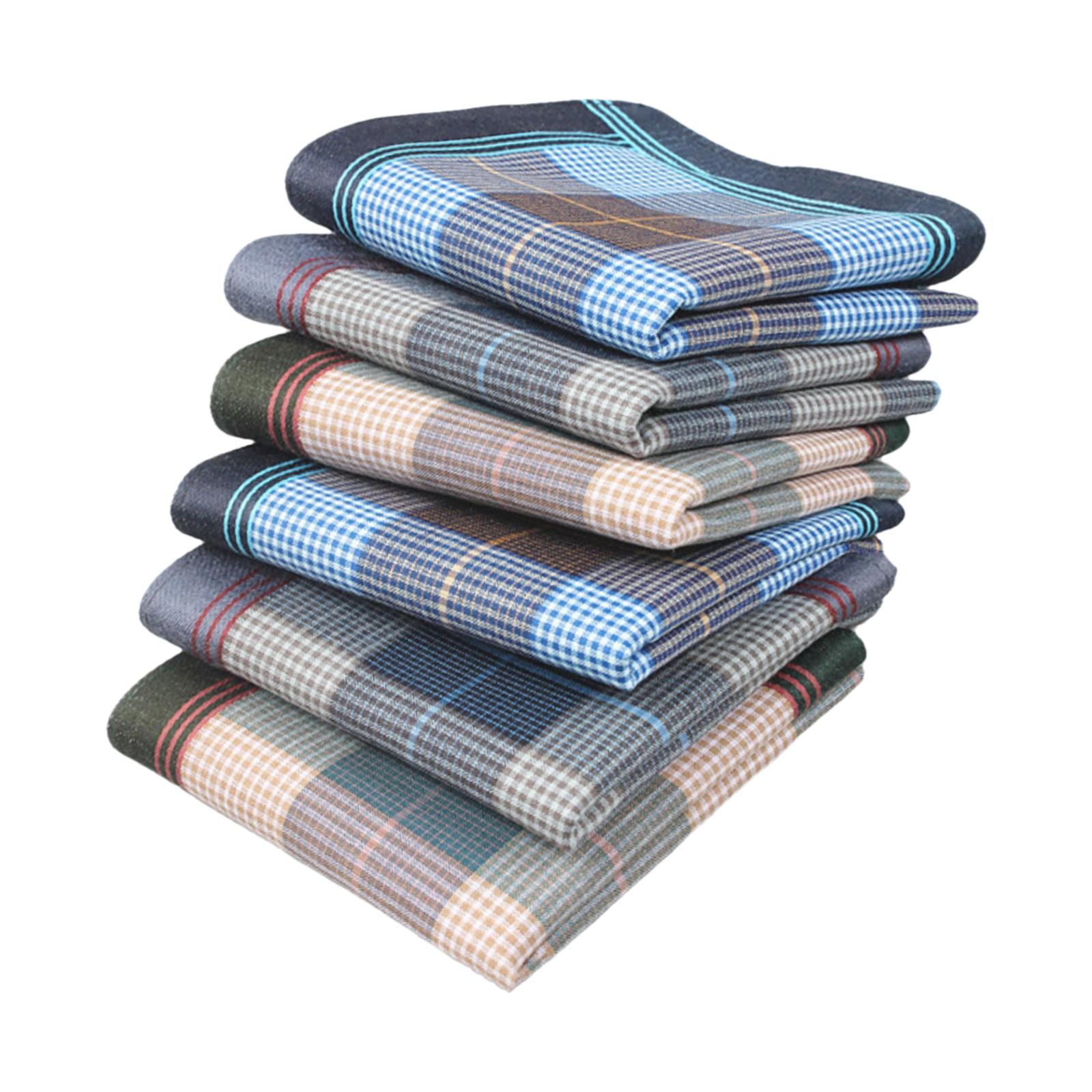 6 個のポケットスクエアハンカチ、ユニバーサル軽量ハンカチ、 - Handkerchief Cotton Men のレビューと価格
