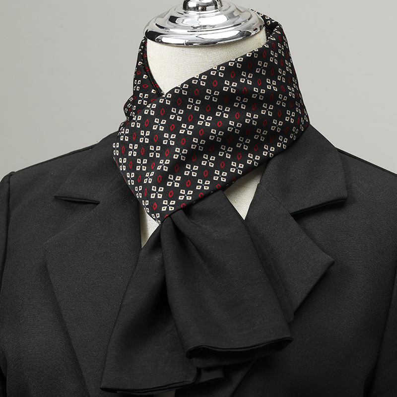 メンズスカーフ イミテーションシルク ネックスカーフ 小さな - Scarf Silk Square のレビューと価格